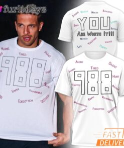 New England Patriots Mack Hollins 988 Suicide Prevention White T Shirt