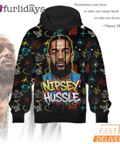 Nipsey Hussle Abstract Graffiti 3D Hoodie Urban Hip Hop Style