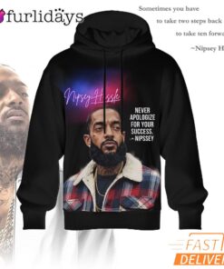 Nipsey Hussle Flannel Style 3D Hoodie Urban Rap Legend Tribute