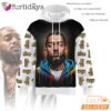 Nipsey Hussle Golden Portrait 3D Hoodie Graffiti Street Style