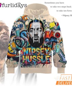 Nipsey Hussle Graffiti Art 3D Hoodie Bold Streetwear Tribute