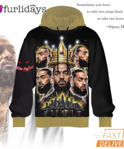 Nipsey Hussle King Tribute 3D Hoodie Crown Legacy Edition