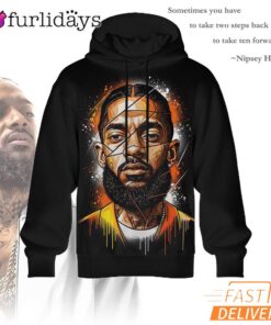 Nipsey Hussle Realistic Portrait 3D Hoodie Urban Hip Hop Art