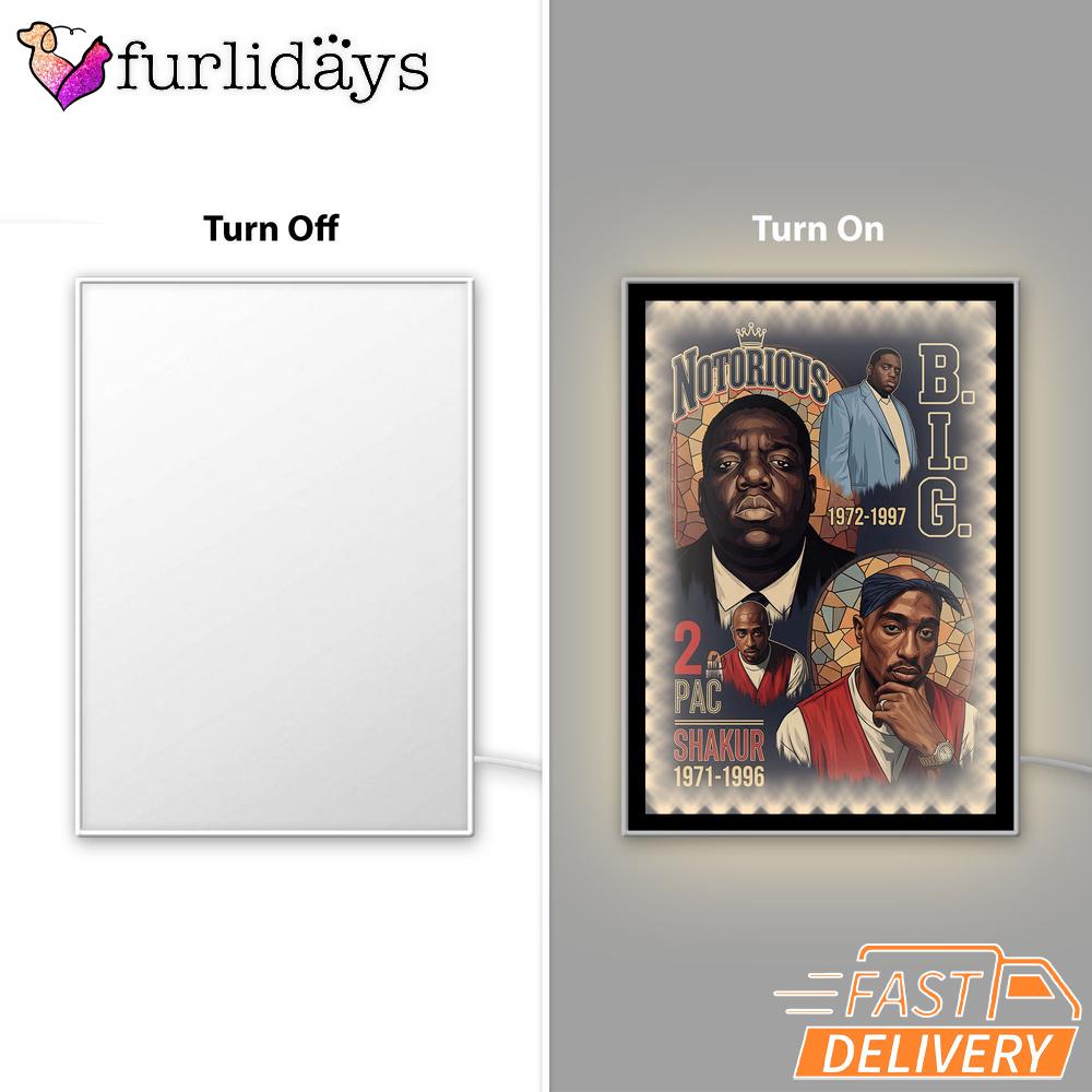 Notorious BIG Classic Tribute Mirror Night Light, Rapper Lamp Notorious BIG Classic Tribute Mirror Night Light, Rapper Lamp
