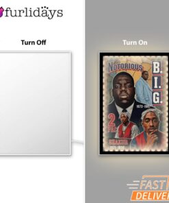 Notorious BIG Life Story Mirror Night Light, Rapper Lamp