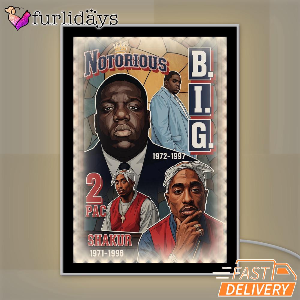 Notorious BIG Life Story Mirror Night Light, Rapper Lamp Notorious BIG Life Story Mirror Night Light, Rapper Lamp