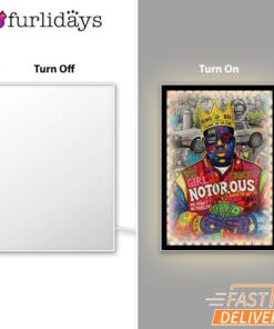 Notorious BIG Money Crown Graffiti Mirror Night Light, Rapper Lamp