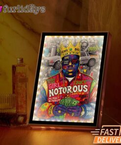 Notorious BIG Money Crown Graffiti Mirror Night Light, Rapper Lamp