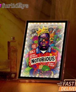 Notorious BIG Money Crown Red Mirror Night Light, Rapper Lamp
