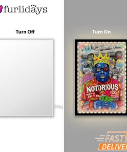 Notorious BIG Money Pop Blue Mirror Night Light, Rapper Lamp