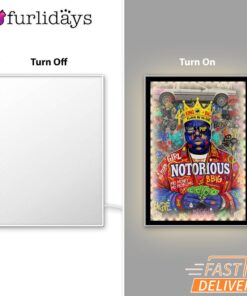 Notorious BIG Money Pop Yellow Mirror Night Light, Rapper Lamp