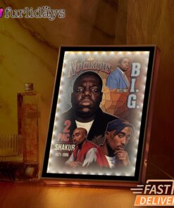 Notorious BIG Shakur Portrait Mirror Night Light, Rapper Lamp