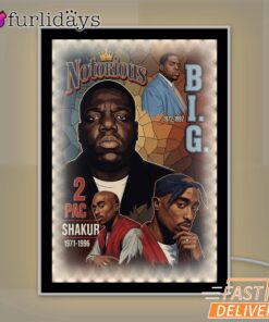 Notorious BIG Shakur Portrait Mirror Night Light, Rapper Lamp