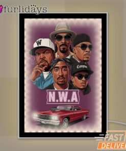 NW A Lowrider Group Mirror Night Light, Rapper Lamp