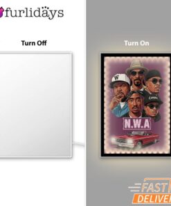 NW A Lowrider Group Mirror Night Light, Rapper Lamp