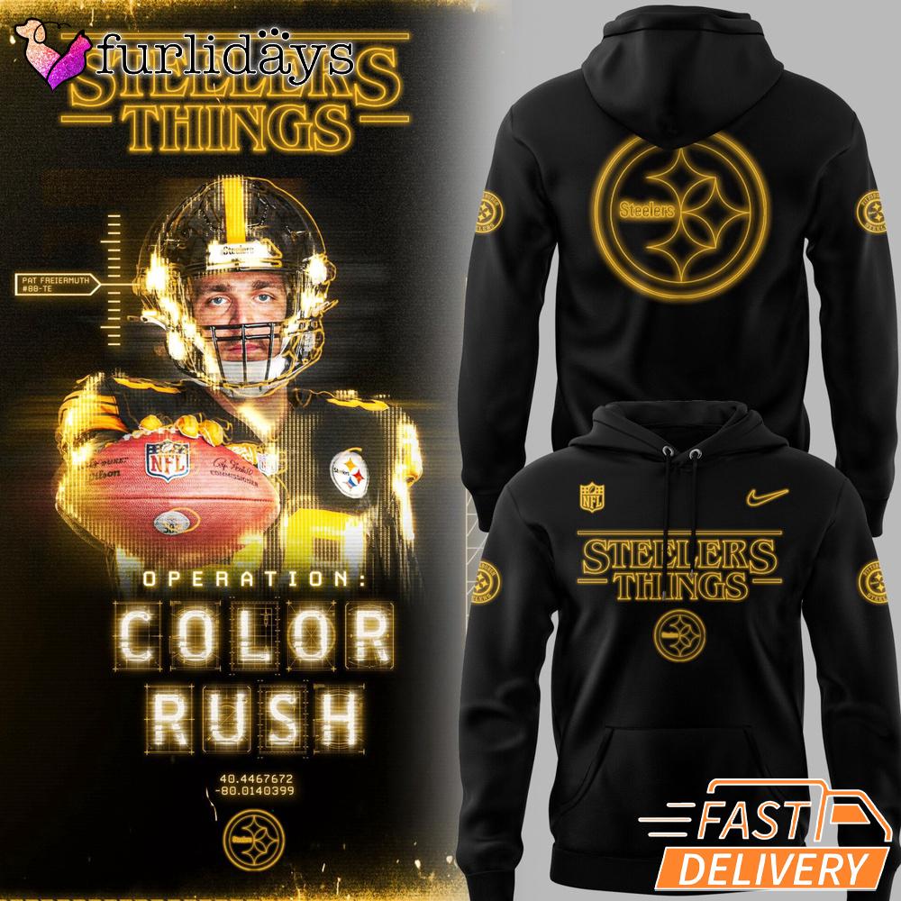 Pittsburgh Steelers Stranger Things Color Rush Hoodie Pittsburgh Steelers Stranger Things Color Rush Hoodie