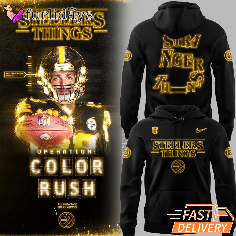 Pittsburgh Steelers Stranger Things Gold Edition Hoodie Pittsburgh Steelers Stranger Things Gold Edition Hoodie