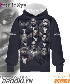 Rap Legends Black White 3D Hoodie, Rapper Hoodie