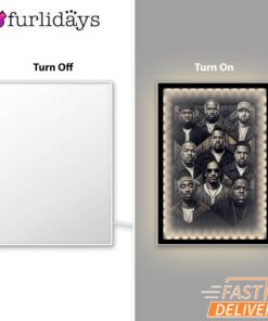 Rap Legends Black White Mirror Night Light