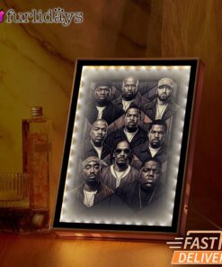 Rap Legends Black White Mirror Night Light