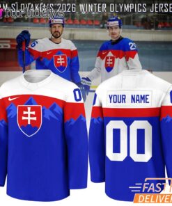 Slovakia Hockey 2026 Winter Olympics Blue Jersey