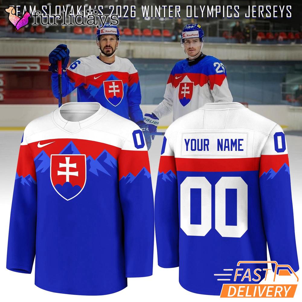 Slovakia Hockey 2026 Winter Olympics Blue Jersey Slovakia Hockey 2026 Winter Olympics Blue Jersey
