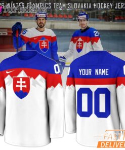 Slovakia Hockey 2026 Winter Olympics White Jersey