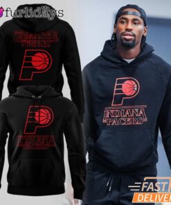 Stranger Things S5 Indiana Pacers Classic Logo Hoodie