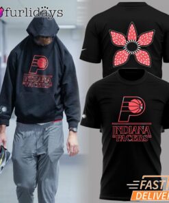 Stranger Things S5 Indiana Pacers Demogorgon Flower T-Shirt