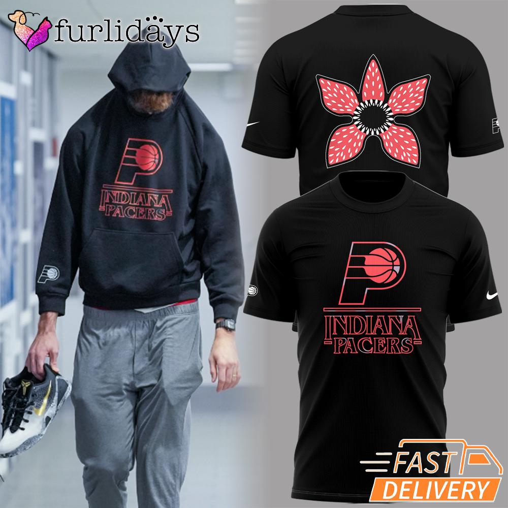 Stranger Things S5 Indiana Pacers Demogorgon Flower T-Shirt Stranger Things S5 Indiana Pacers Demogorgon Flower T-Shirt