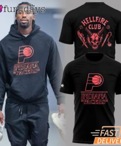 Stranger Things S5 Indiana Pacers Hellfire Club T-Shirt