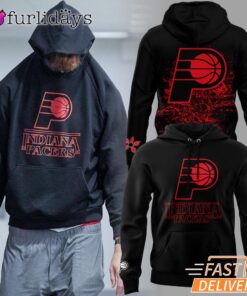 Stranger Things S5 Indiana Pacers Red Shadow Hoodie