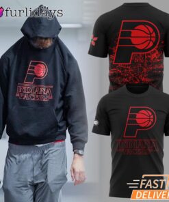 Stranger Things S5 Indiana Pacers Split Pattern TShirt
