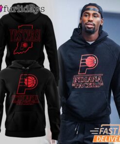 Stranger Things S5 Indiana Pacers State Outline Hoodie