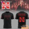 Stranger Things S5 Nebraska Huskers Bold Back Print T-Shirt