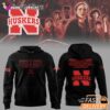 Stranger Things S5 Nebraska Huskers Retro Logo Hoodie