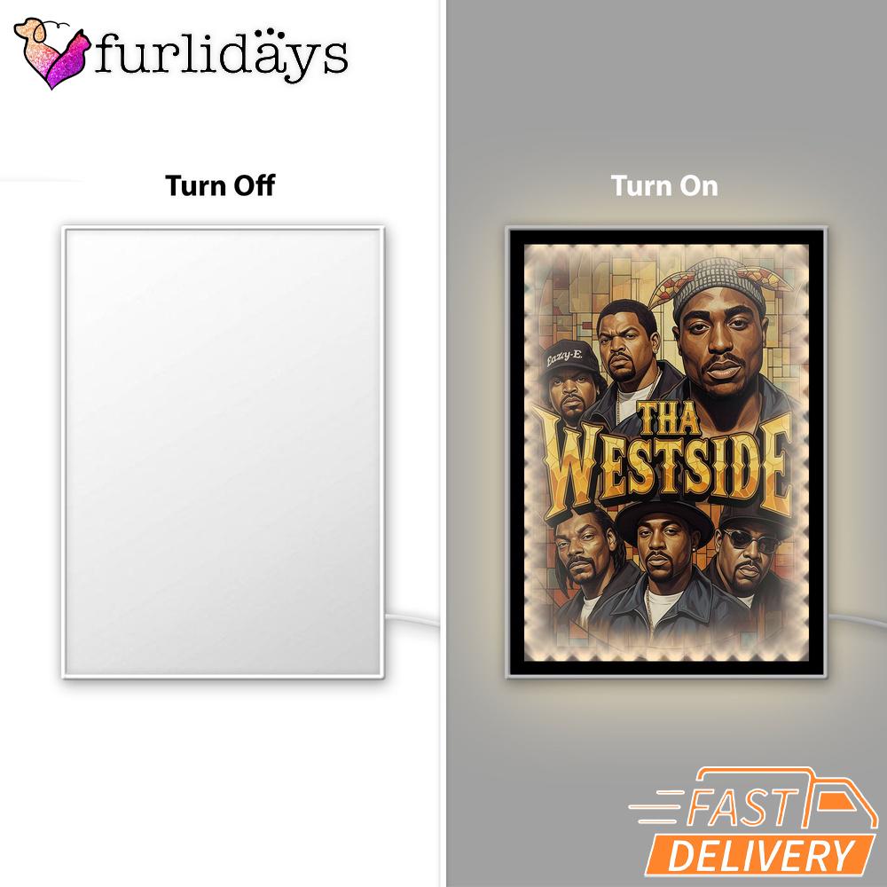 Tha Westside Legends Color Mirror Night Light, Rapper Lamp Tha Westside Legends Color Mirror Night Light, Rapper Lamp