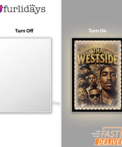 Tha Westside Legends Dark Mirror Night Light, Rapper Lamp