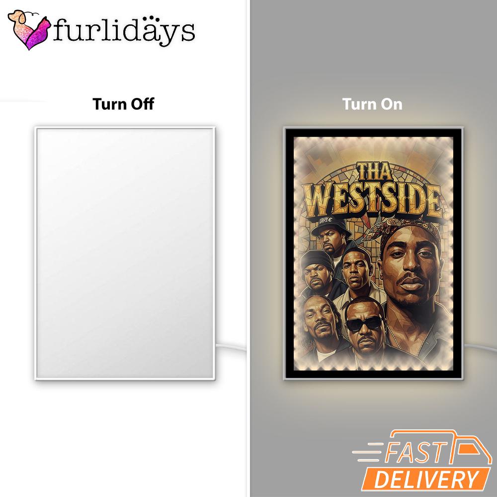 Tha Westside Legends Dark Mirror Night Light, Rapper Lamp Tha Westside Legends Dark Mirror Night Light, Rapper Lamp