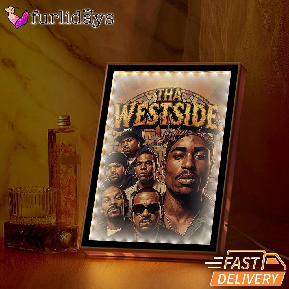 Tha Westside Legends Dark Mirror Night Light, Rapper Lamp Tha Westside Legends Dark Mirror Night Light, Rapper Lamp