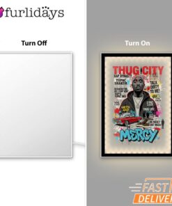 Thug City Lowrider Gray Mirror Night Light