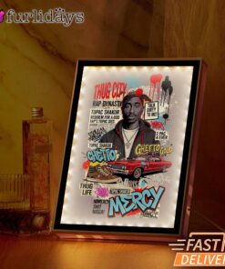 Thug City Lowrider Vintage Mirror Night Light, Rapper Lamp