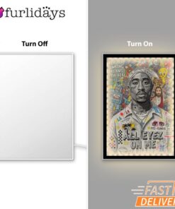 Tupac All Eyes On Me Color Mirror Night Light, Rapper Lamp