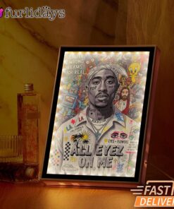 Tupac All Eyes On Me Color Mirror Night Light, Rapper Lamp