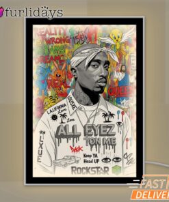 Tupac All Eyes On Me Rockstar Mirror Night Light, Rapper Lamp