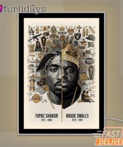 Tupac And Biggie Legend Split Mirror Night Light, Rapper Lamp