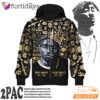 Tupac Biggie Gold Icon 3D Hoodie, 90s Music Hoodie