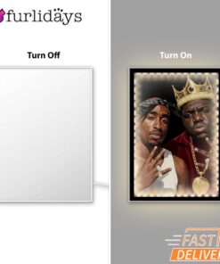 Tupac Biggie Kings Crown Mirror Night Light