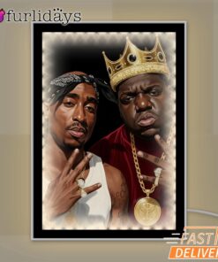 Tupac Biggie Kings Crown Mirror Night Light