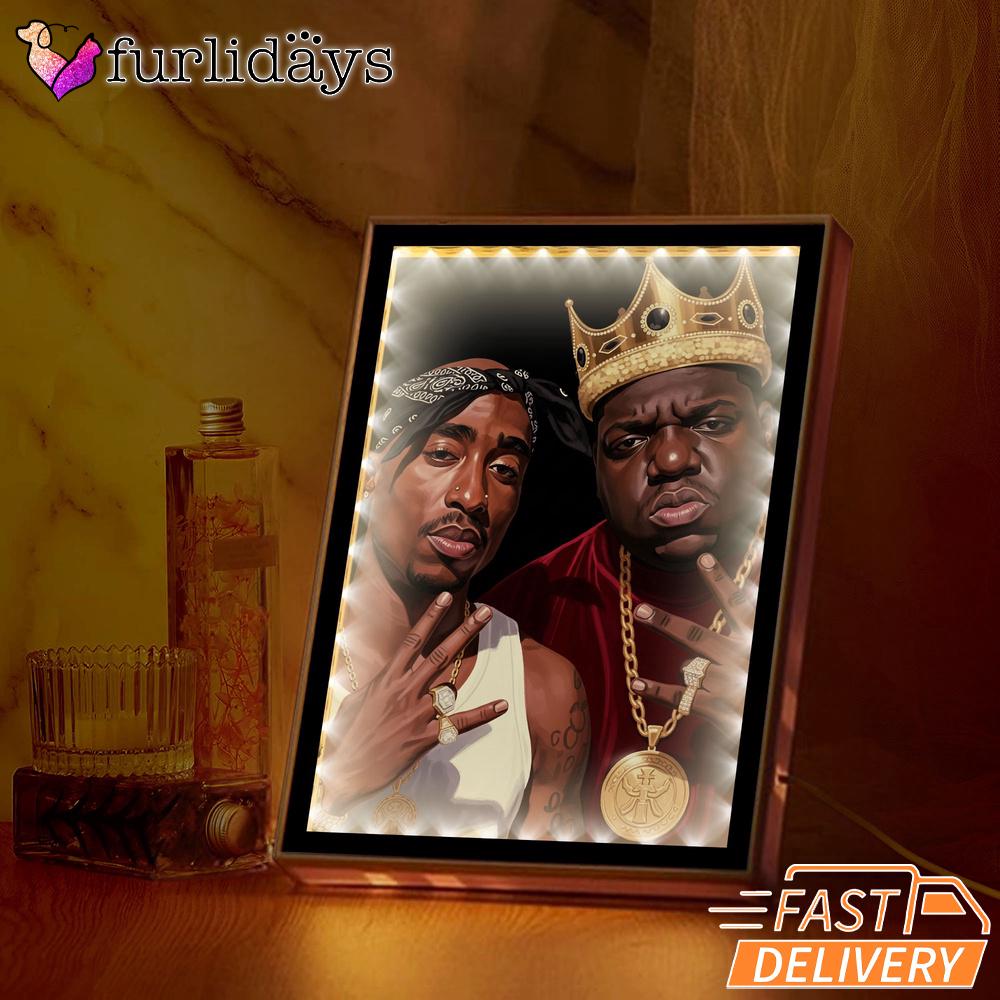 Tupac Biggie Kings Crown Mirror Night Light Tupac Biggie Kings Crown Mirror Night Light